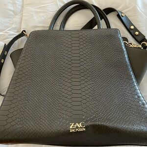Green embossed leather Zac Posen Handbag